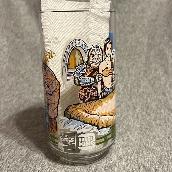 Burger King Coca-Cola Return of the Jedi Jabba The Hutt glass 1983 - Picture 4 of 6